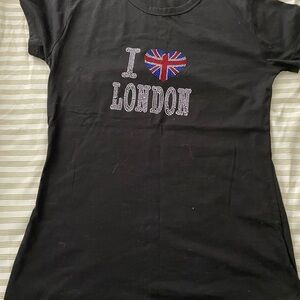 Black 'I Love London' T-Shirt